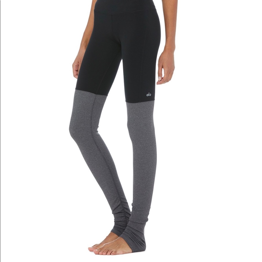 Alo Yoga *NEW* “Goddess” pants - heather + black